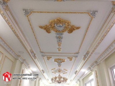Trần trang trí dát vàng